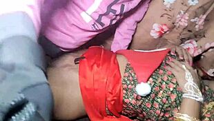 intense first time fucking with brother-in-law in sexy salwar suit during christmas group sex