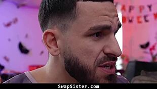 Stepsiblings Left With No Option But To Swap And Have Foursome Sex - Swapsister