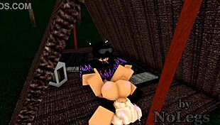 Hot sex in roblox tent camping with big cock