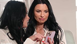 i watched lesbo teachers anissa kate and ania kinski play with a glass dildo