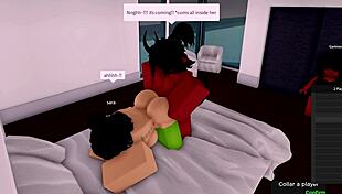 Demon intensely fucks roblox hoe while girlfriend watches