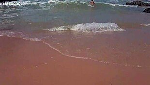 Yuri gaucho couple paradise hot wife shows everything on nudist beach, guys go crazy