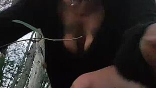 Masterbating in grocery store, then peeing and flashing saggy tits! 😲