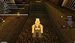 Blonde slut in anal doggystyle on Roblox
