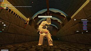 Blonde slut in anal doggystyle on Roblox