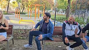 Christen Courtney in intense group scene