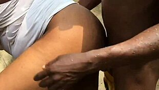 Hardcore Outdoor Sex With Big Tits Ebony Neighbor