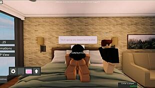 roblox whore gets gang banged in game threesome