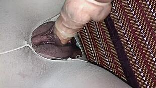 That Sexy Student Gets Her Pussy Creampied After Tearing Her Stockings