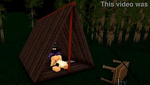 Hot sex in roblox tent camping with big cock