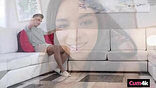 Scarlett Alexis Rides Big Cock in Missionary, Flooding Her Vagina with Cum