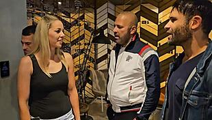 Christen Courtney in intense group scene