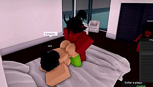 Demon intensely fucks roblox hoe while girlfriend watches