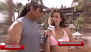 busty cindy crawford drains joes massive cock at porn convention in doggystyle bent over blonde cum big natural tits big ass