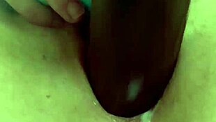 i fuck my wet pussy with a black cock, ripping clothes in solo masturbation