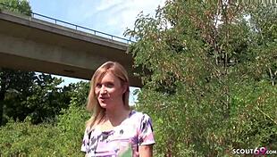 German Scout - Teen 18+Y Approached Spontaneously In Park And Fucked For Money