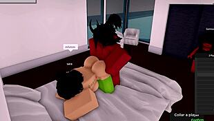 Demon intensely fucks roblox hoe while girlfriend watches