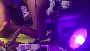 Slim Thick Ebony Cowgirl 3 Hole Slut