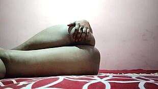 Neighbor aunty gets hard sex with condom from stepmom and stepson in amateur hardcore session.