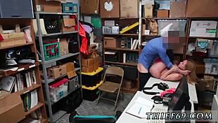 Police officer eyes teen stealing in uniform at work