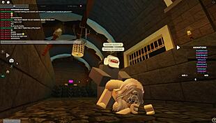 Blonde slut in anal doggystyle on Roblox