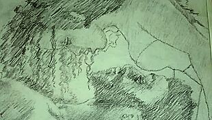 couple doing foreplay in lingerie sketch 😍