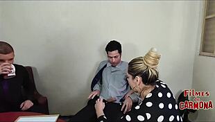 Milf Employee Tests Sofa