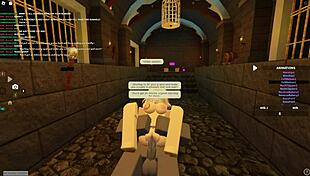 Blonde slut in anal doggystyle on Roblox