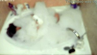 Solo Bubble Bathing Boy Enjoys Steamy Bathroom Moment
