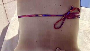 sexy milf gets fucked and blown by the pool