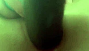 i fuck my wet pussy with a black cock, ripping clothes in solo masturbation