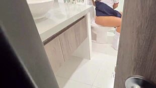 Perverted Stepfather Follows Big Ass Stepson To Bathroom