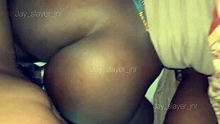 Big Ass Ebony Fucked Rough in Missionary and Doggy at 4am