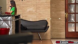 Stepbro sneaks in to fuck horny stepsis after she masturbates