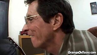 redhead teen ravaged by grandpa's cock