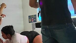 mature woman records unbelievable doggystyle with her step-nephew at home