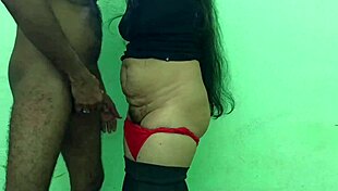 Horny Indian girl with big ass fucking hard in school skirt!