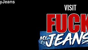 Asshole in Denims Split Wide During Hardcore Anal! Can She Take It?