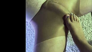 Do you like my wet pantyhose footjob?