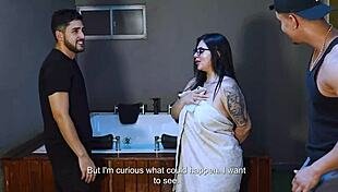 I take on two huge bbc plumbers and gush like crazy while my husband has no idea 😏 antonella jones