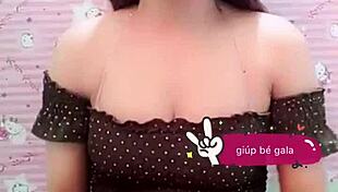 Red panty upskirt with vietnamese girl