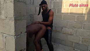 Submissive black slave in bondage sex bdsm male domination