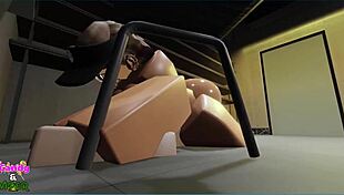 Fucking Candy intensely while she's on break in this roleplay consensual scene.