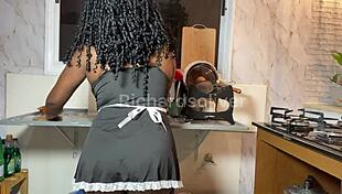 Sexy Latina Maid Sucks Monster Cock