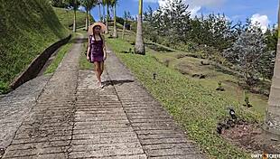 Fucking blind man's daughter next to him, cum drops on father-in-law