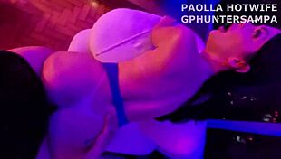 Paolla hotwife fucks masked lover anal screaming in cuckold session 😈