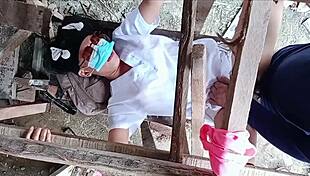 Nurse Seduces Construction Worker on Site