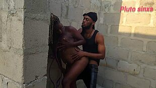 Submissive black slave in bondage sex bdsm male domination