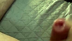 Solo bdsm man delivers cumshot.