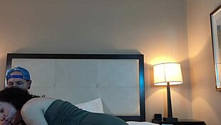 petite woman sucks big cock deepthroat style, young and eager